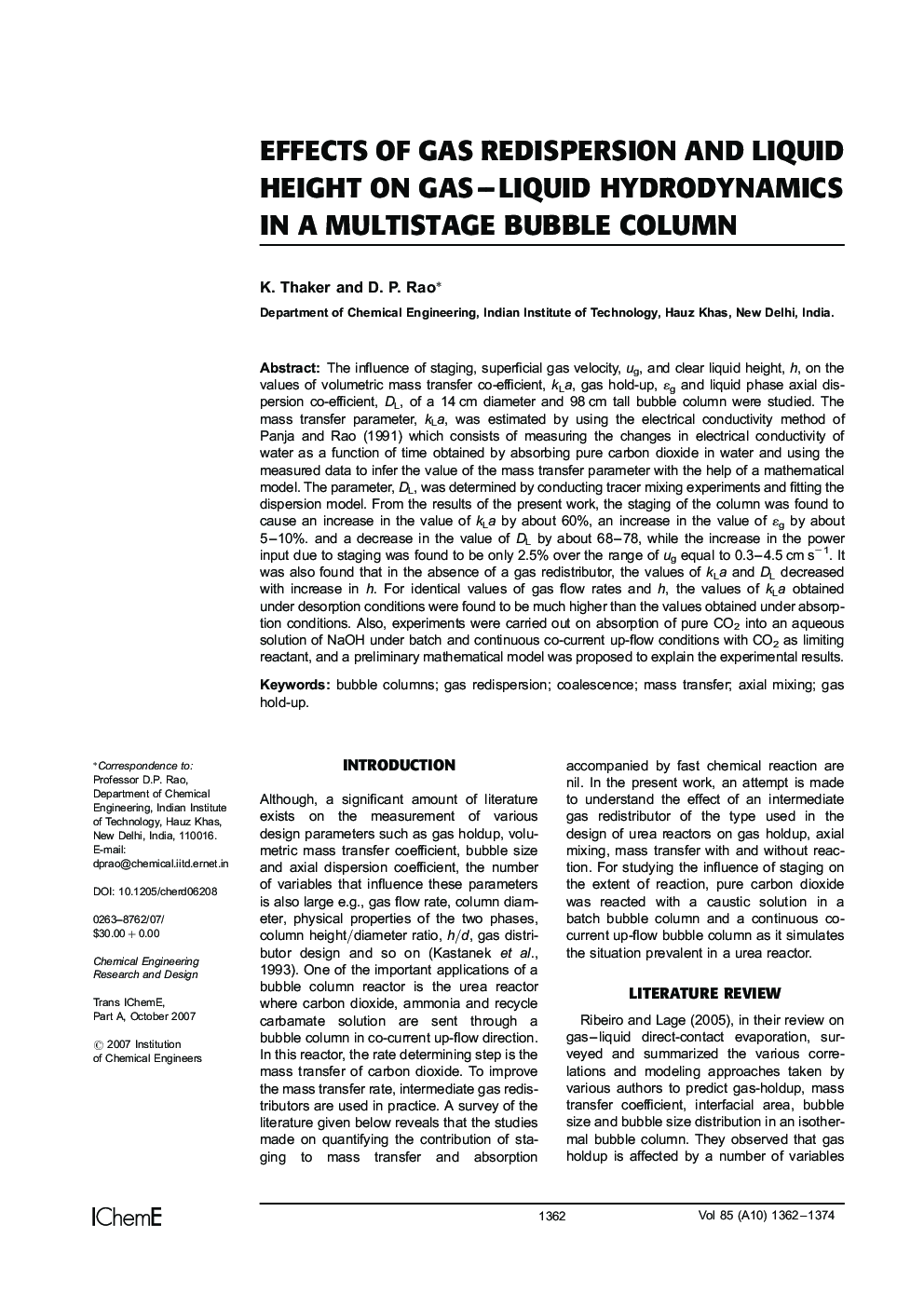 Effects of Gas Redispersion and Liquid Height on Gas–Liquid Hydrodynamics in a Multistage Bubble Column