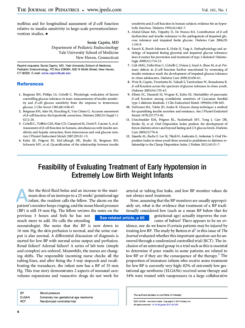 Feasibility of Evaluating Treatment of Early Hypotension in ExtremelyÂ Low Birth Weight Infants