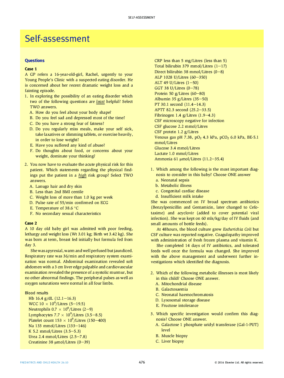 Self-assessment