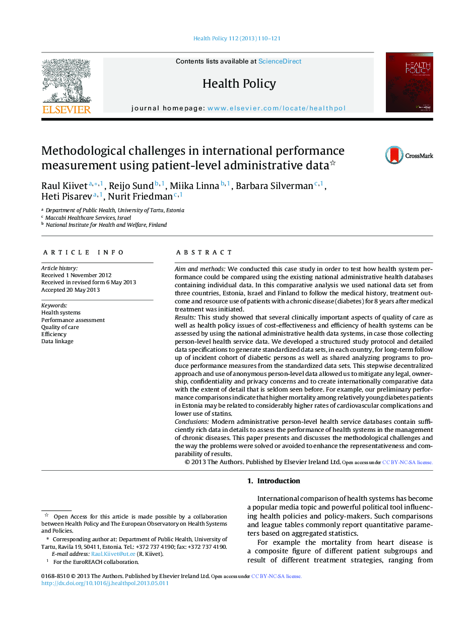 Methodological challenges in international performance measurement using patient-level administrative data