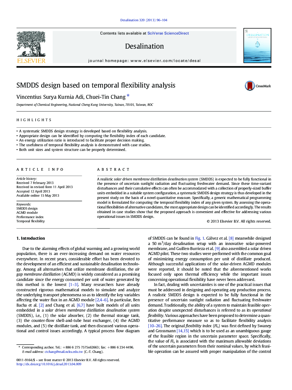 SMDDS design based on temporal flexibility analysis