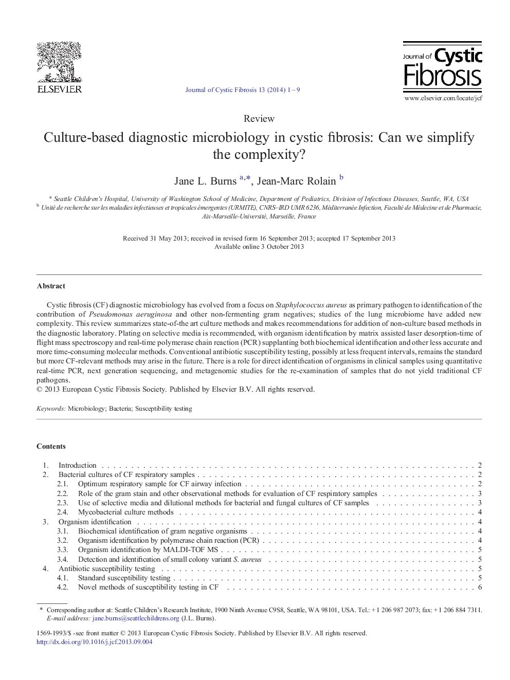 Culture-based diagnostic microbiology in cystic fibrosis: Can we simplify the complexity?