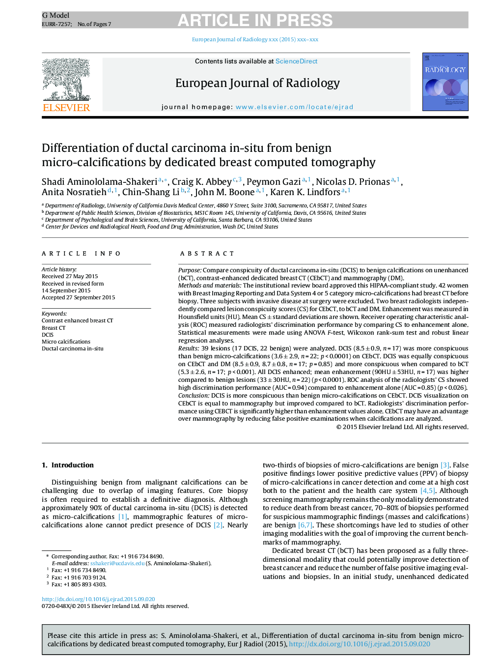 تمایز کارسینوم مجرای کانونی در ناحیه خوشخیم میکرو کلسیفیکس با توموگرافی اختصاصی سونوگرافی اختصاصی 
