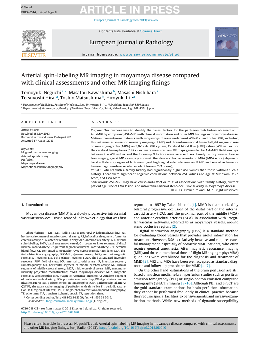 Arterial spin-labeling MR imaging in moyamoya disease compared with clinical assessments and other MR imaging finings