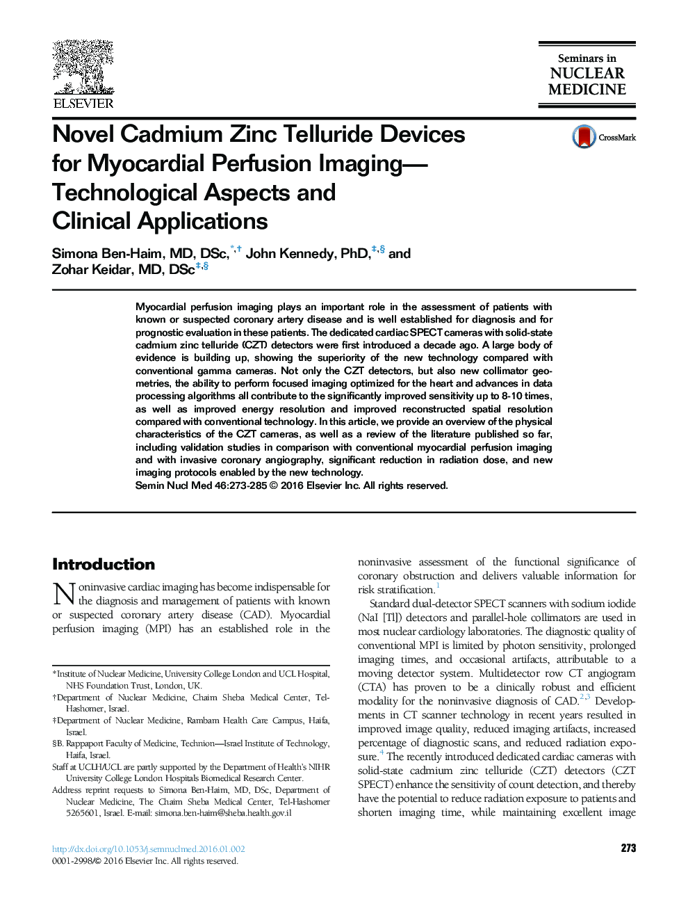 Novel Cadmium Zinc Telluride Devices for Myocardial Perfusion Imaging-Technological Aspects and Clinical Applications