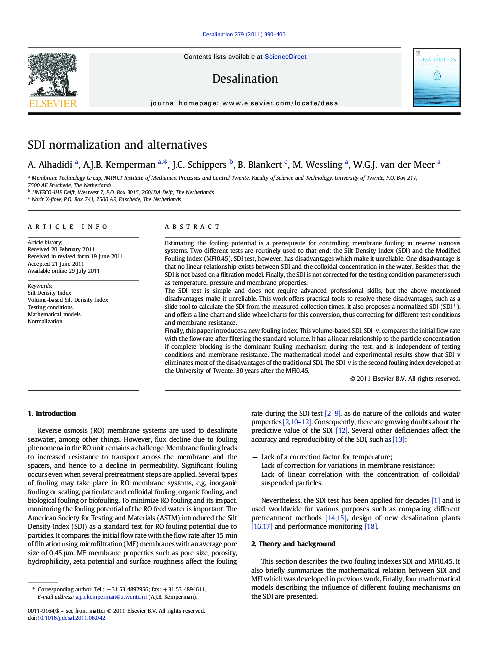 SDI normalization and alternatives