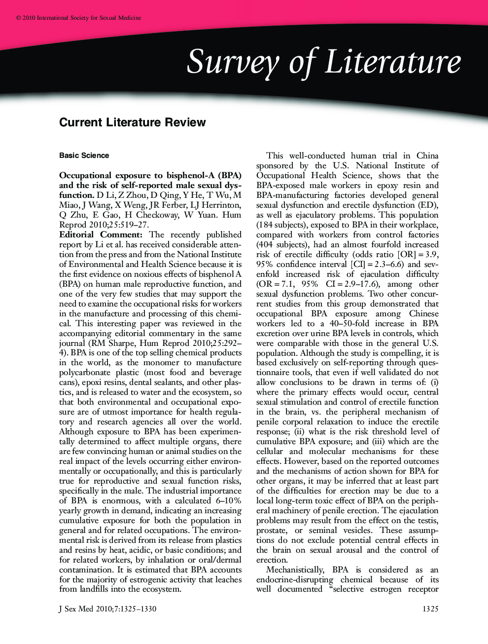 Current Literature Review