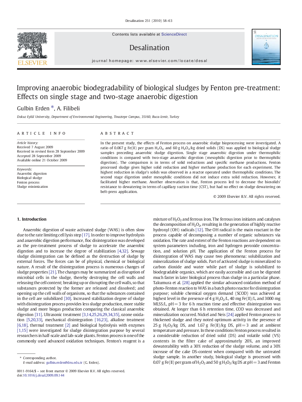 Improving anaerobic biodegradability of biological sludges by Fenton pre-treatment: Effects on single stage and two-stage anaerobic digestion