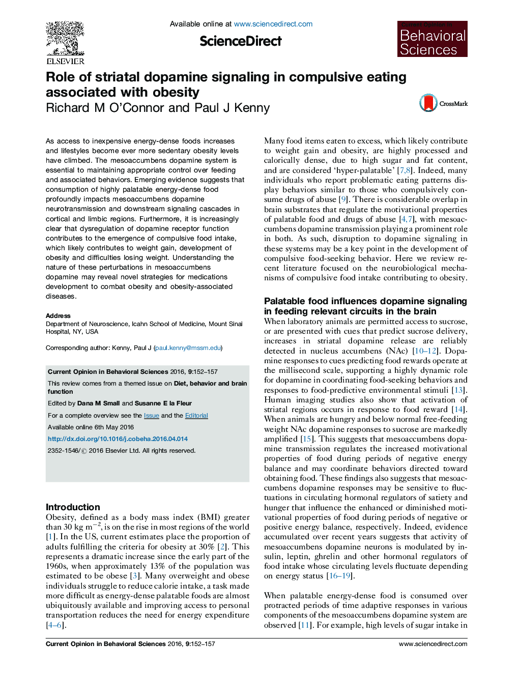 Role of striatal dopamine signaling in compulsive eating associated with obesity