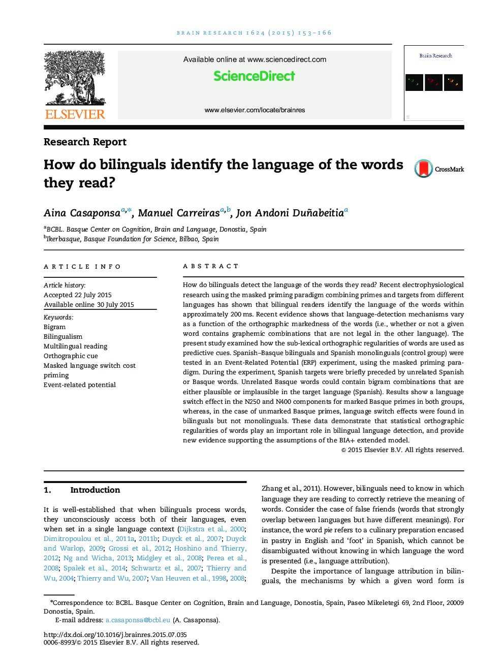 گزارش تحقیق چگونه زبان دو زبانه زبان را از آنها خواند؟ 