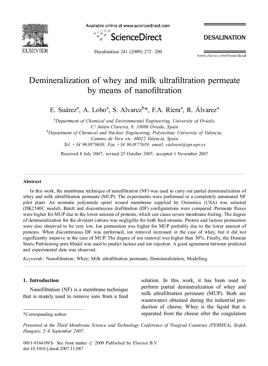 Demineralization of whey and milk ultrafiltration permeate by means of nanofiltration