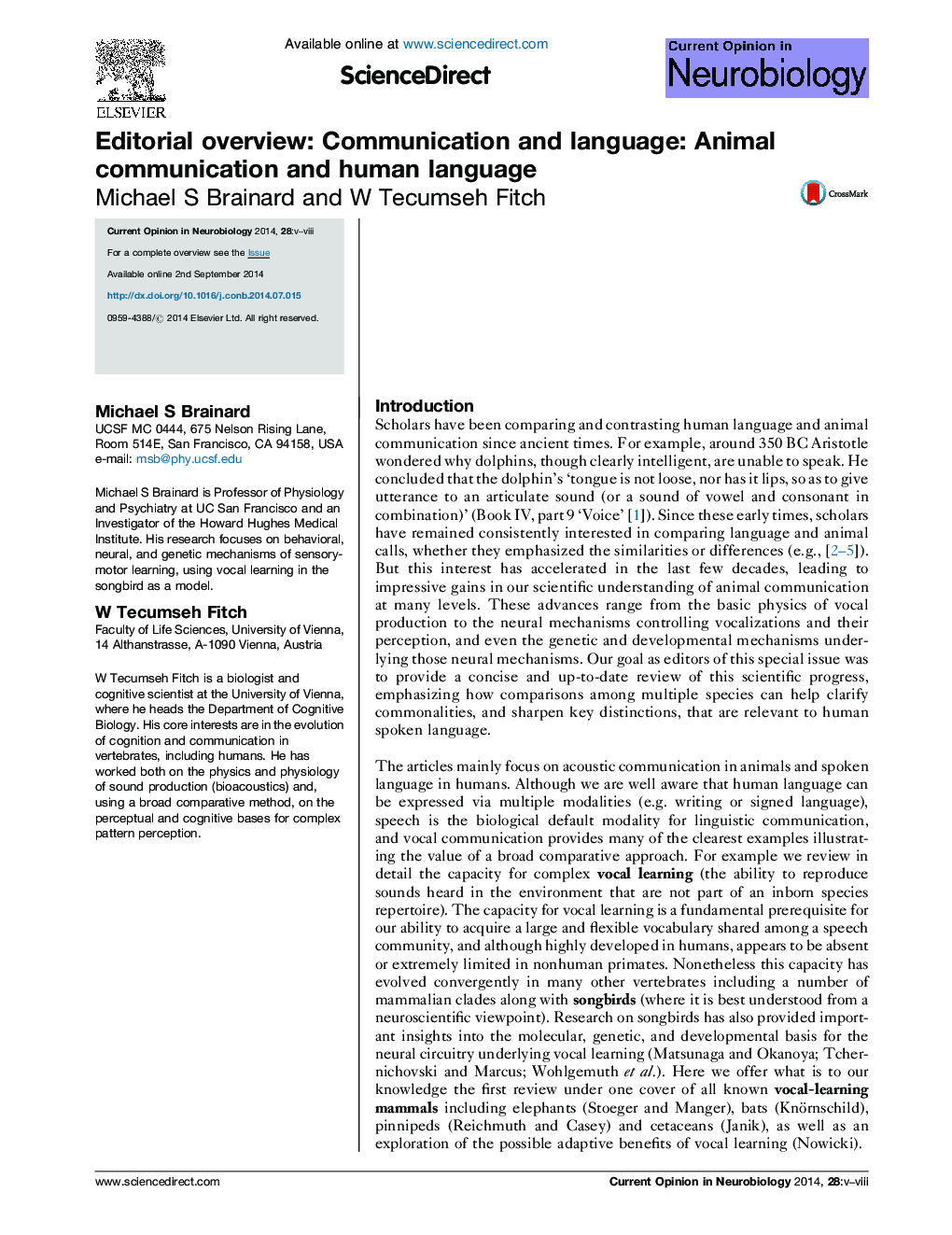 خلاصه مقاله: ارتباط و زبان: ارتباطات حیوانی و زبان انسانی 