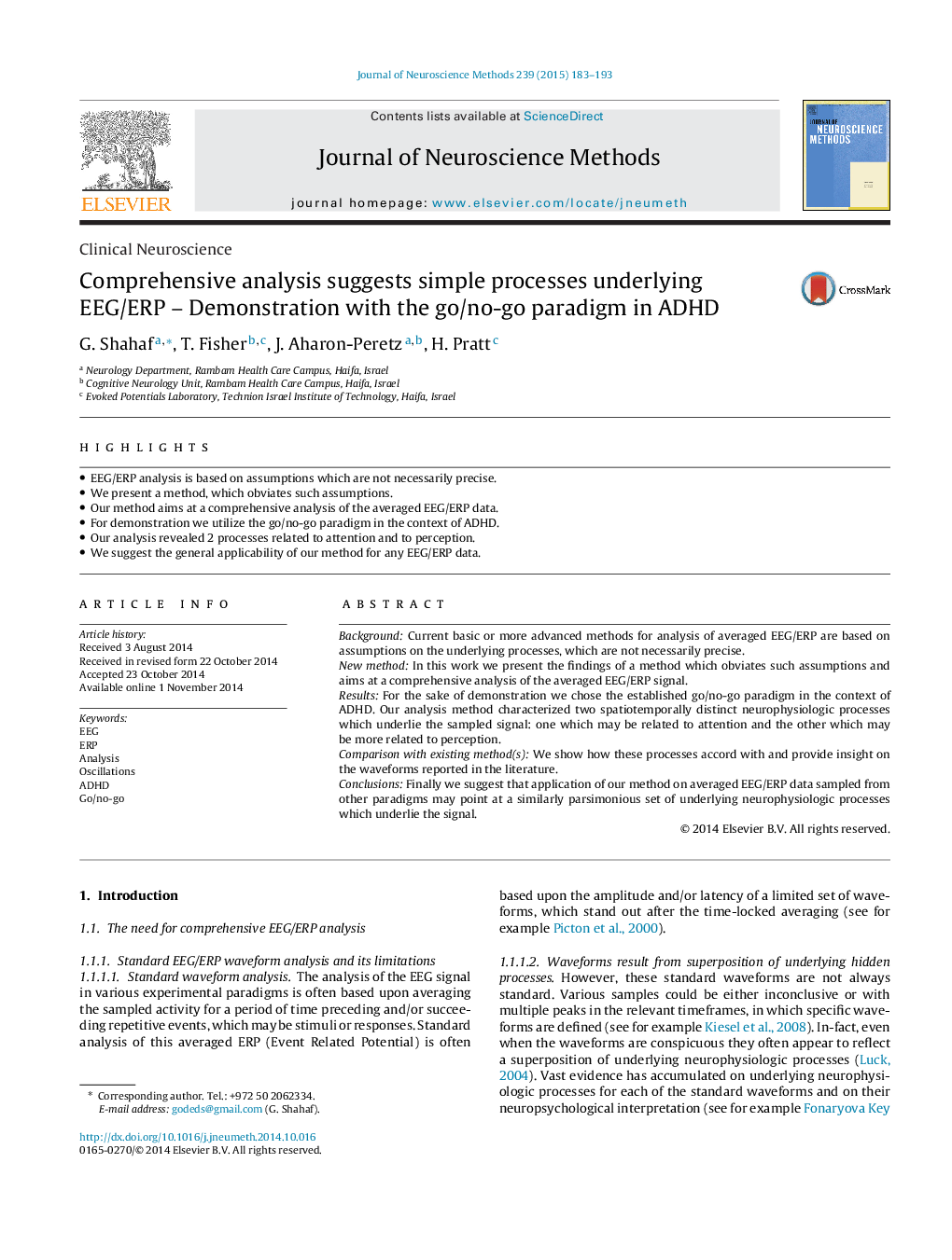 Comprehensive analysis suggests simple processes underlying EEG/ERP - Demonstration with the go/no-go paradigm in ADHD