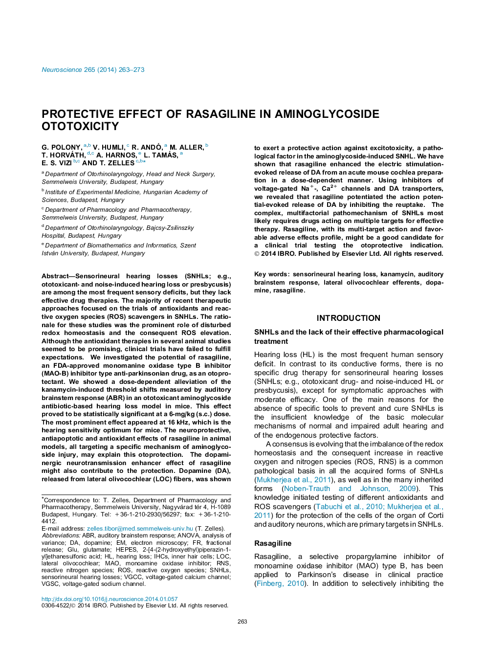 اثر حفاظتی ریزاجلین در اتتوکسیت آمینوگلیکوزید 