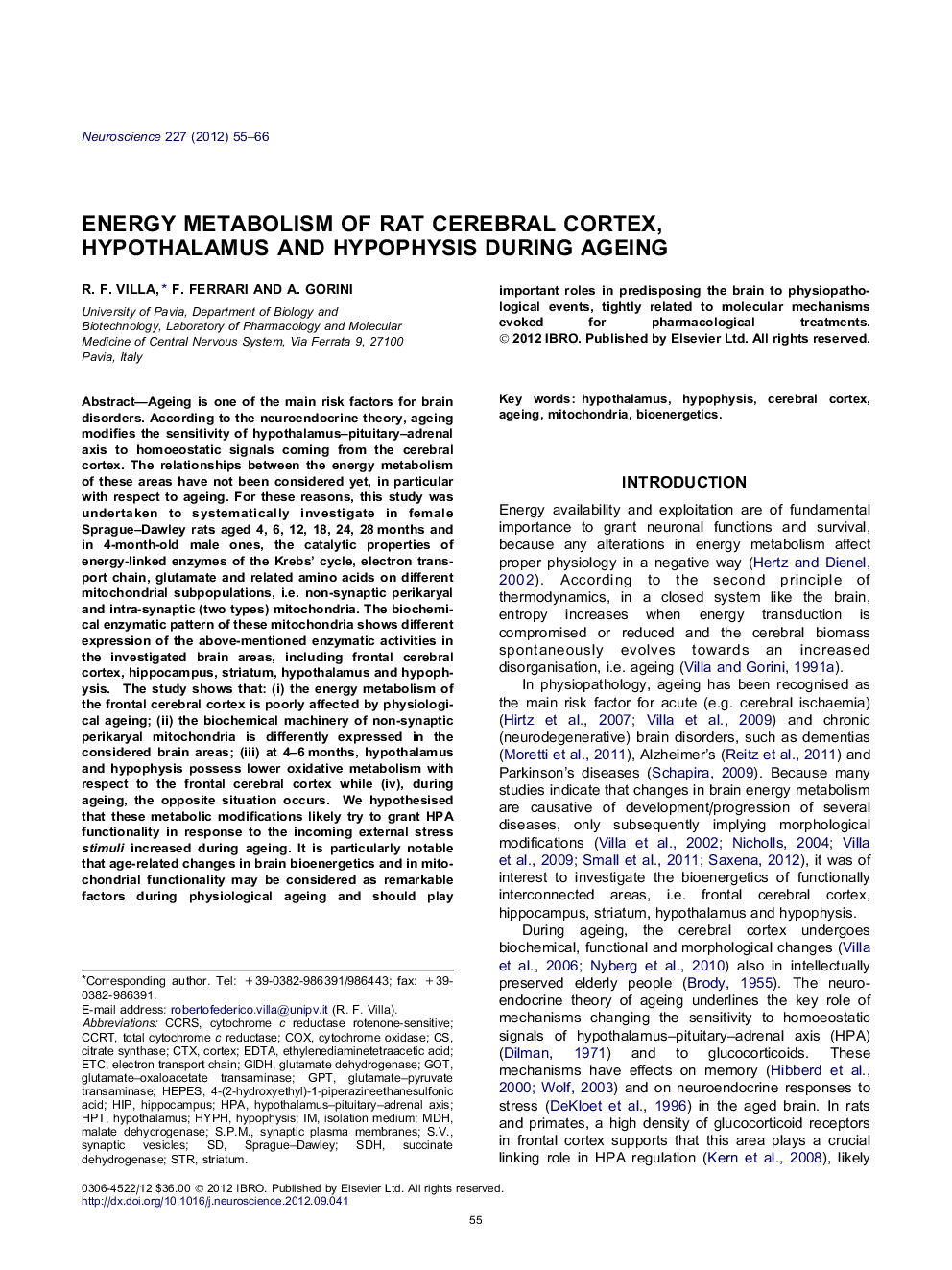 Energy metabolism of rat cerebral cortex, hypothalamus and hypophysis during ageing