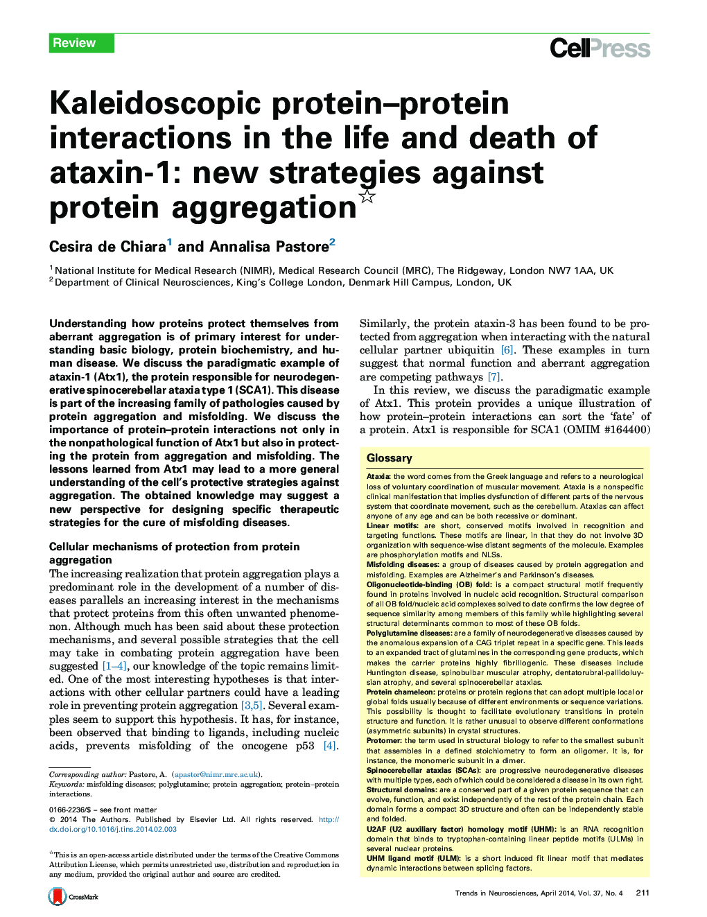تعاملات پروتئین-پروتئین کالیوودوسکوپی در زندگی و مرگ استاکسین-1: استراتژی جدید علیه تجمع پروتئین 