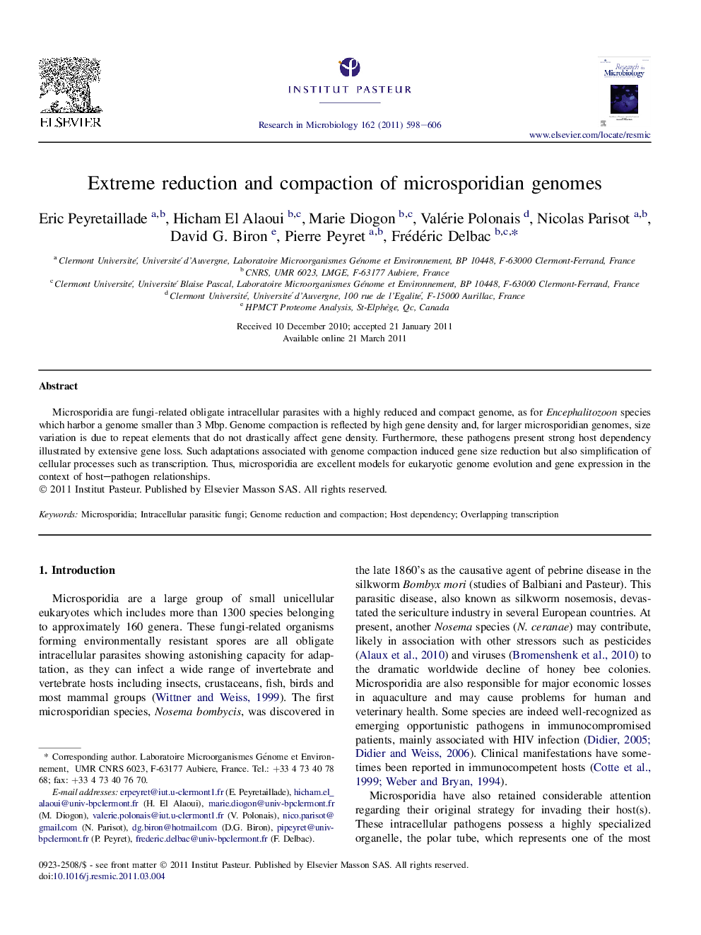 Extreme reduction and compaction of microsporidian genomes