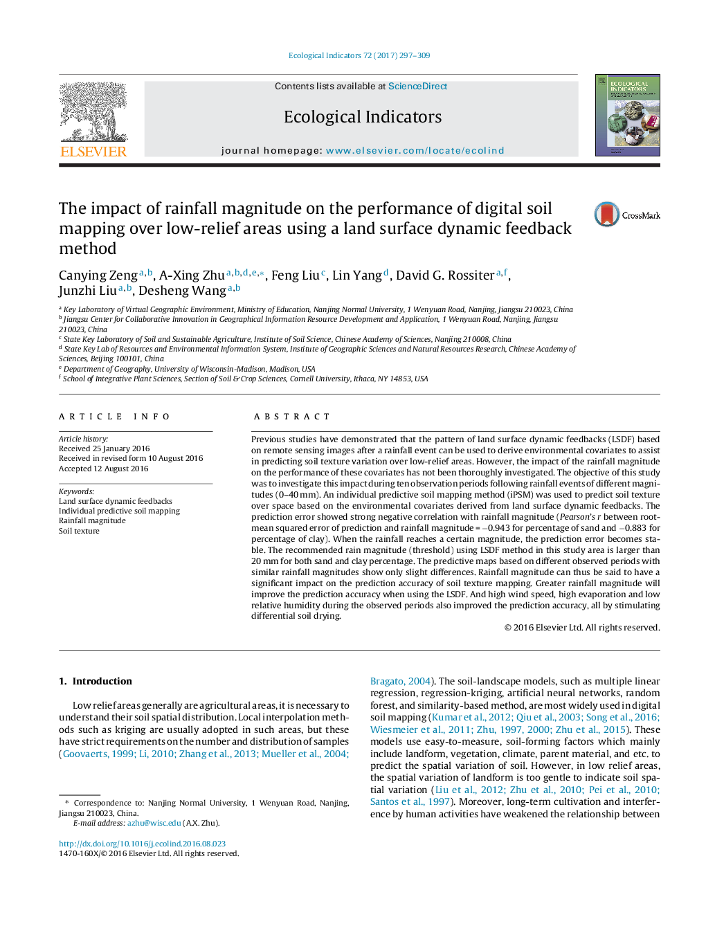 The impact of rainfall magnitude on the performance of digital soil mapping over low-relief areas using a land surface dynamic feedback method