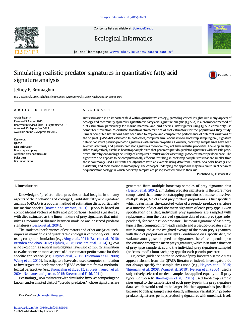 Simulating realistic predator signatures in quantitative fatty acid signature analysis