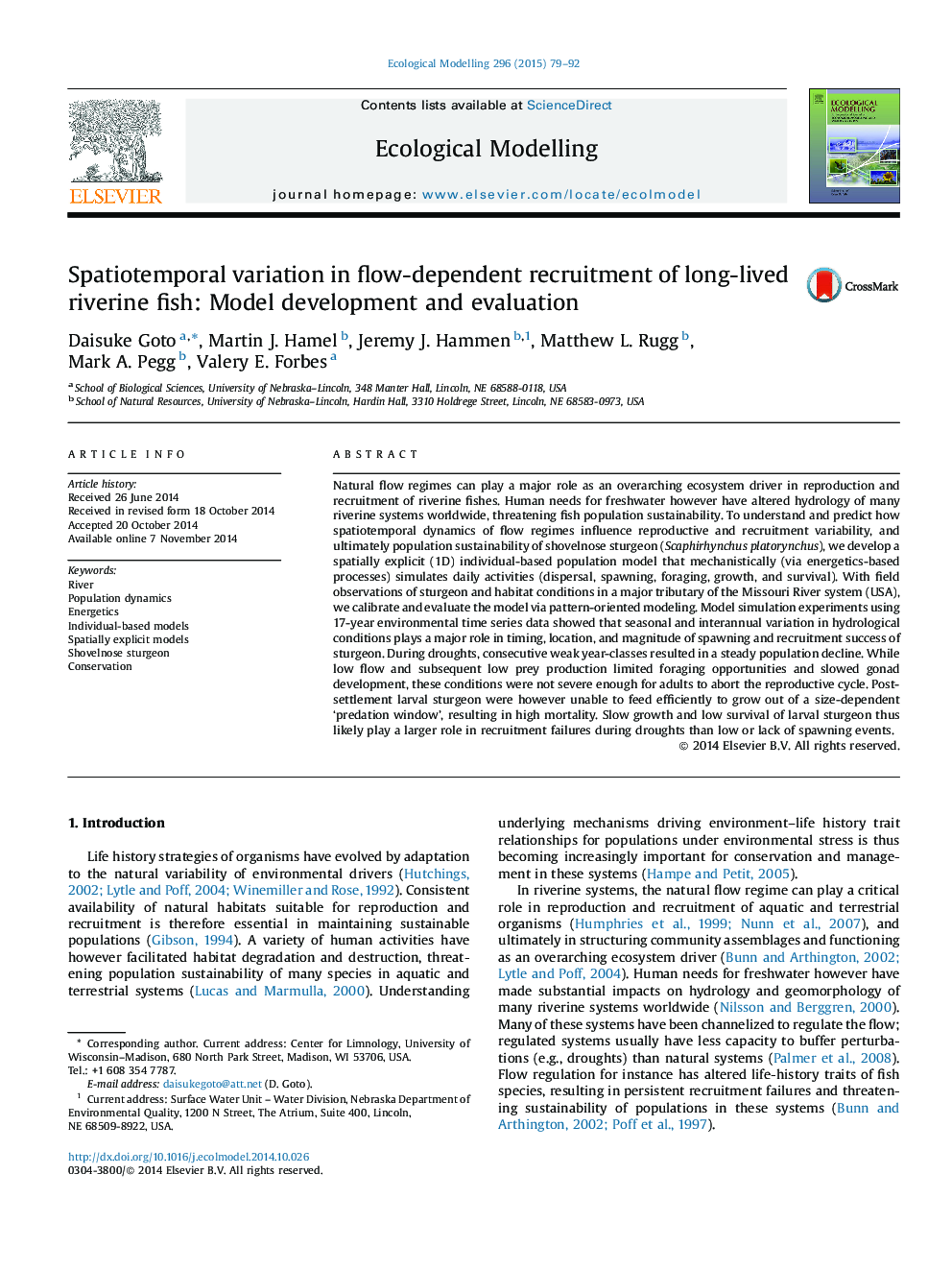 Spatiotemporal variation in flow-dependent recruitment of long-lived riverine fish: Model development and evaluation