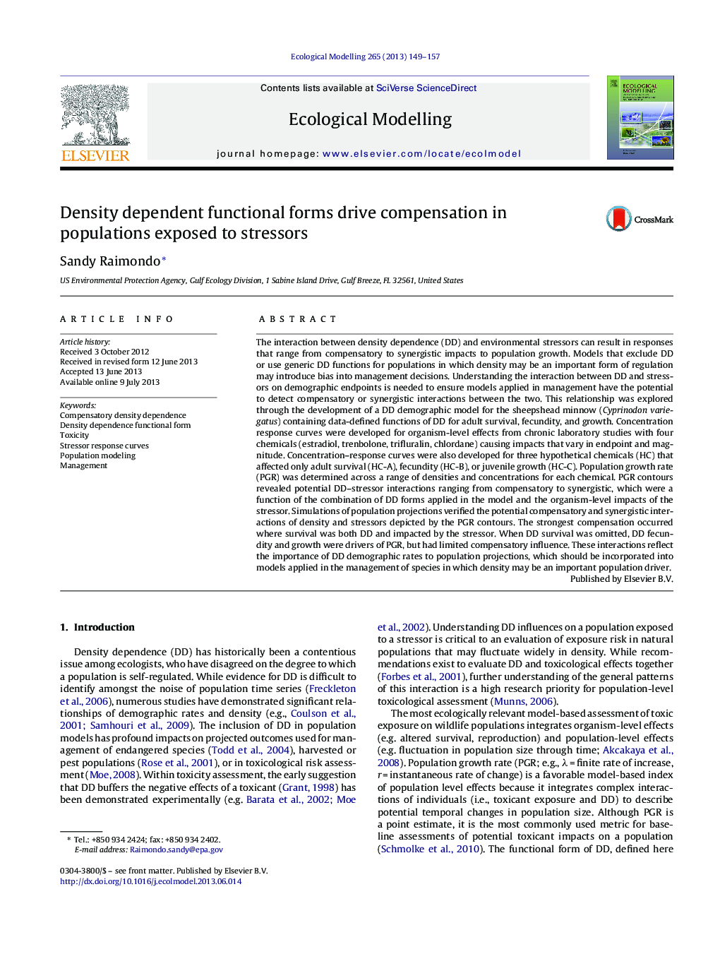 Density dependent functional forms drive compensation in populations exposed to stressors