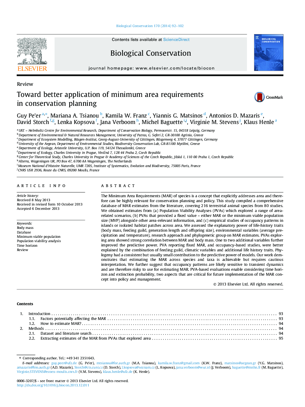 Toward better application of minimum area requirements in conservation planning