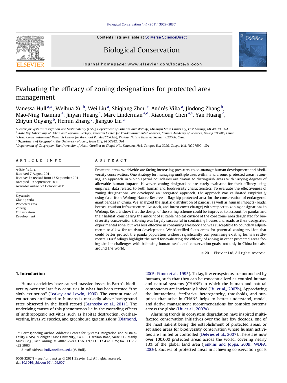 Evaluating the efficacy of zoning designations for protected area management