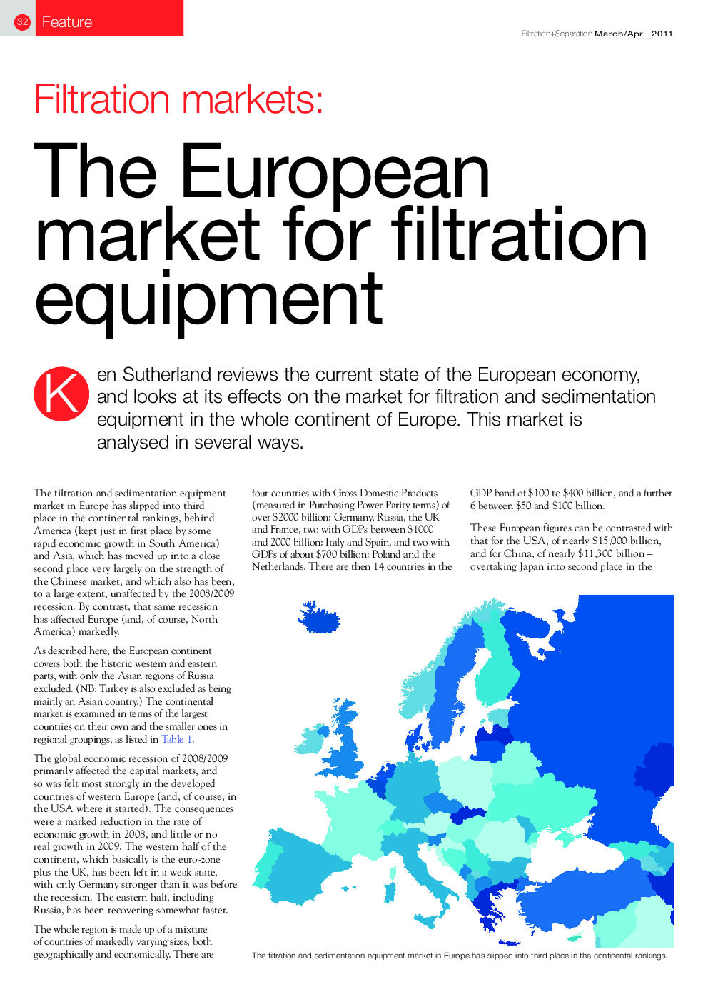 عکس صفحه اول مقاله: Filtration markets: The European market for filtration equipment Filtration markets: The European market for filtration equipment