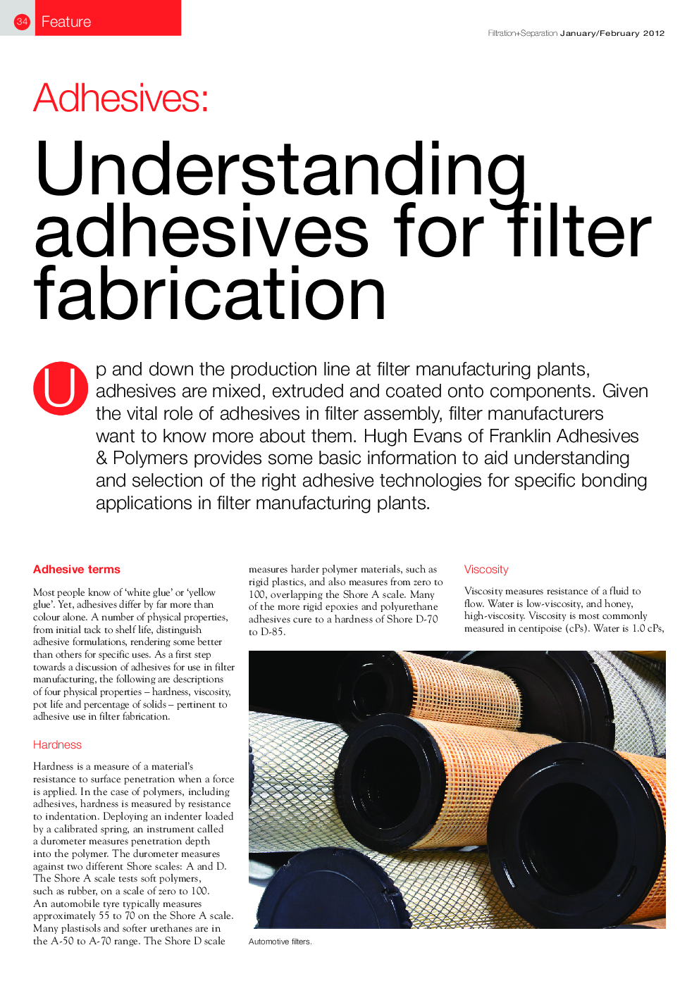 عکس صفحه اول مقاله: Understanding adhesives for filter fabrication Understanding adhesives for filter fabrication