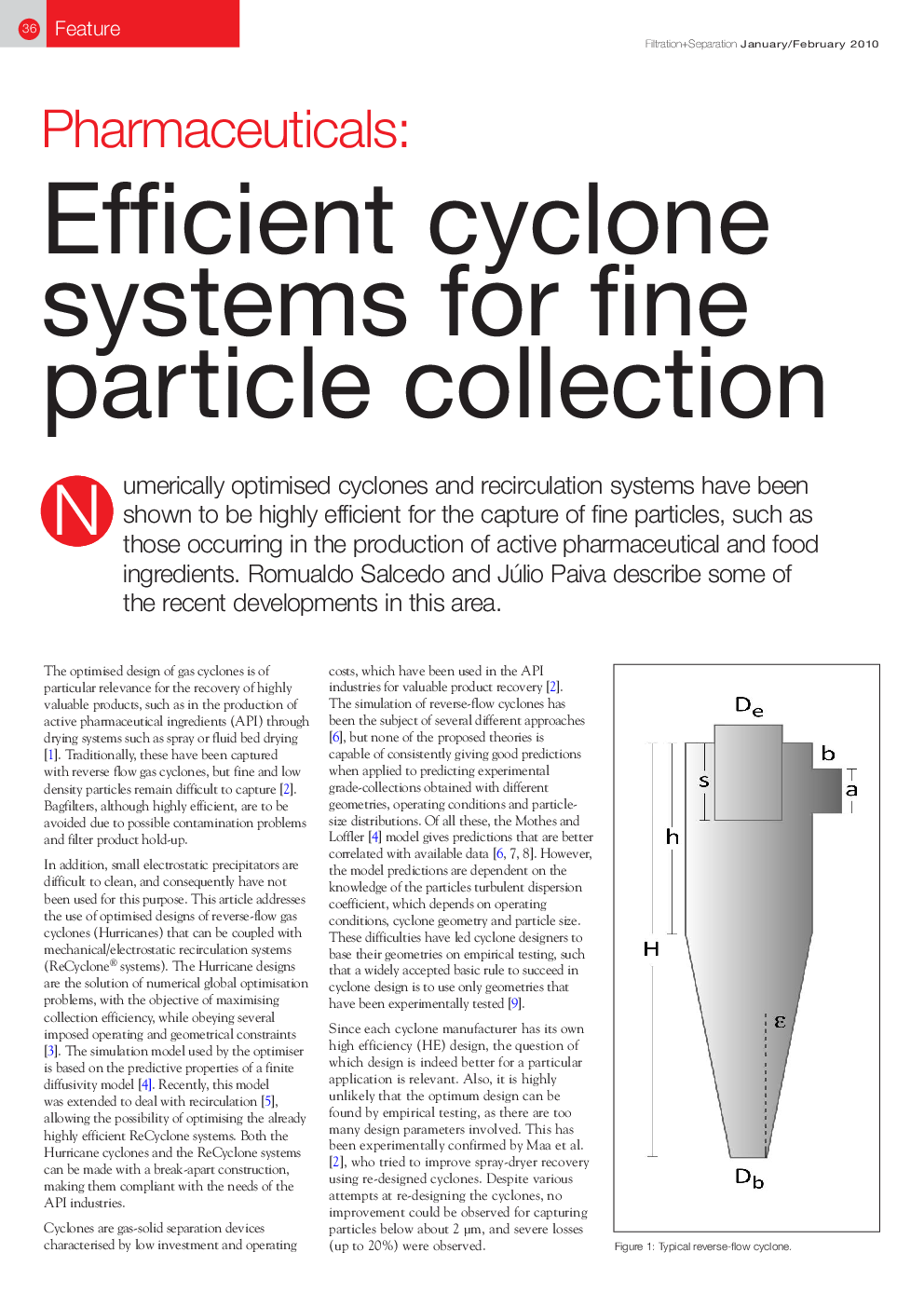 Pharmaceuticals: Efficient cyclone systems for fine particle collection