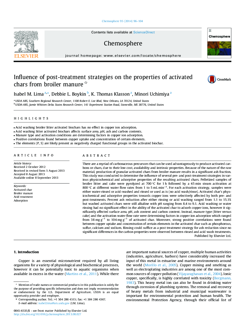 Influence of post-treatment strategies on the properties of activated chars from broiler manure