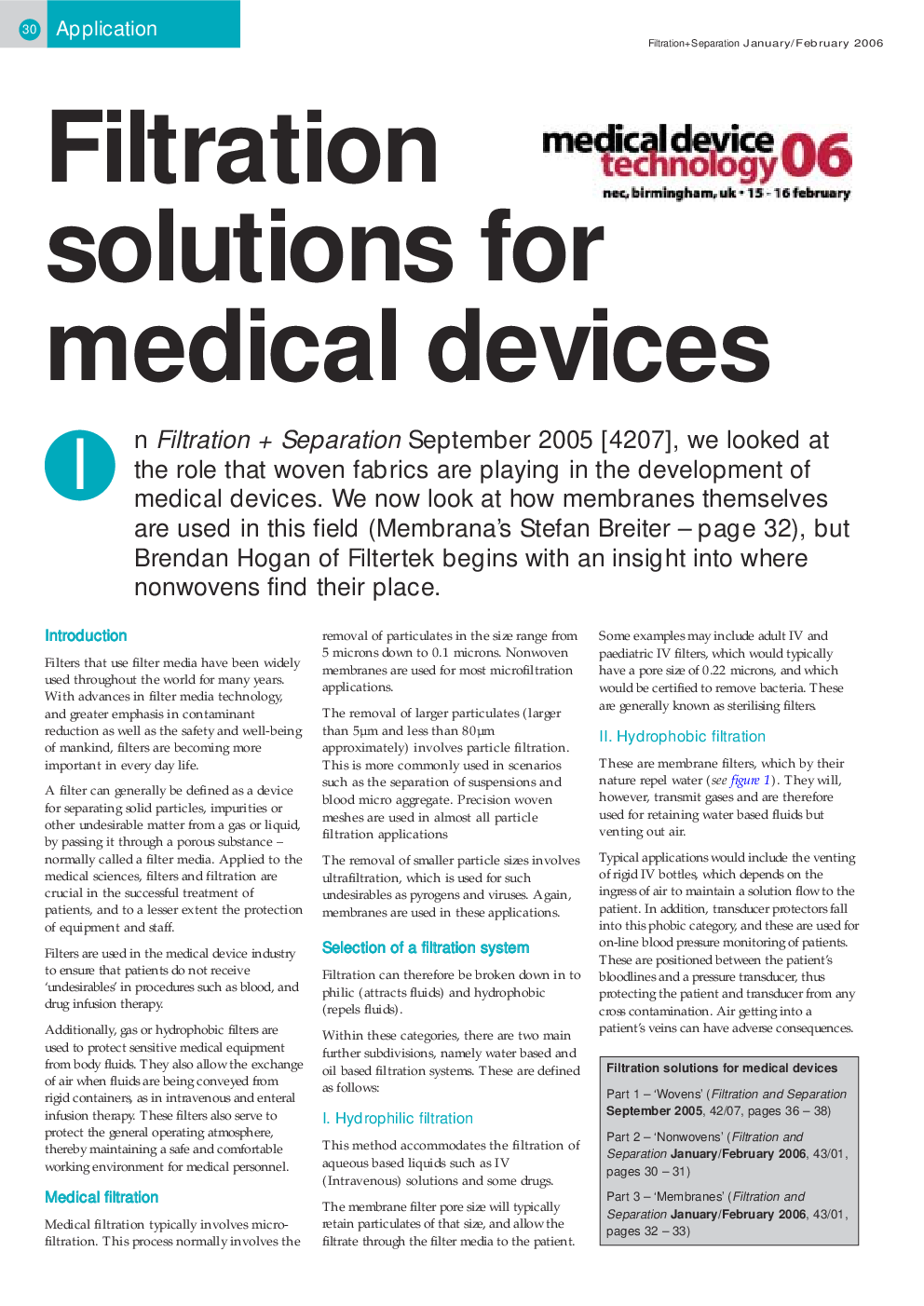 Filtration solutions for medical devices