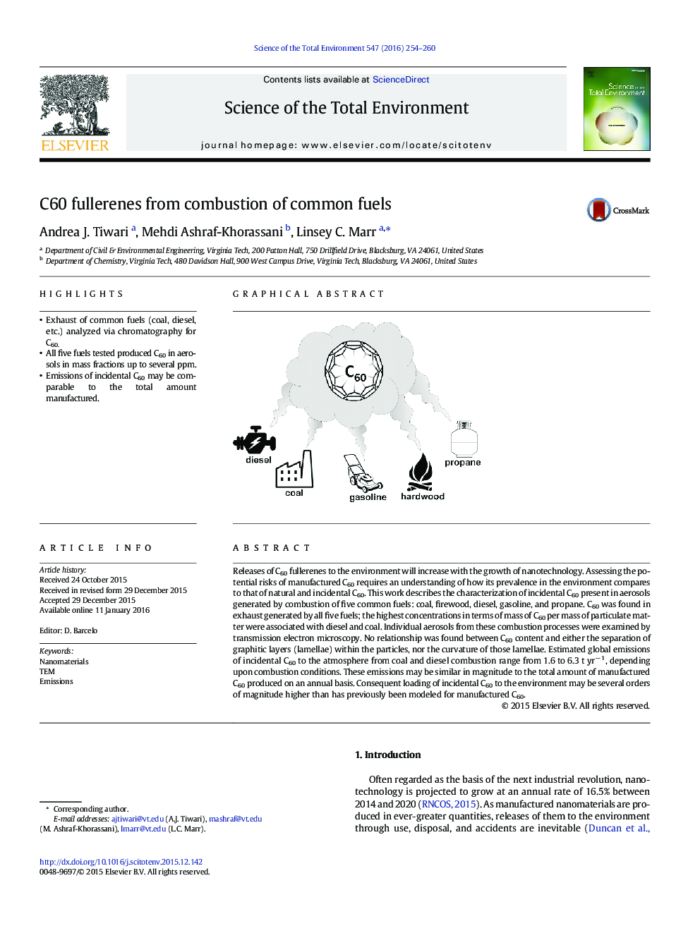 C60 fullerenes from combustion of common fuels