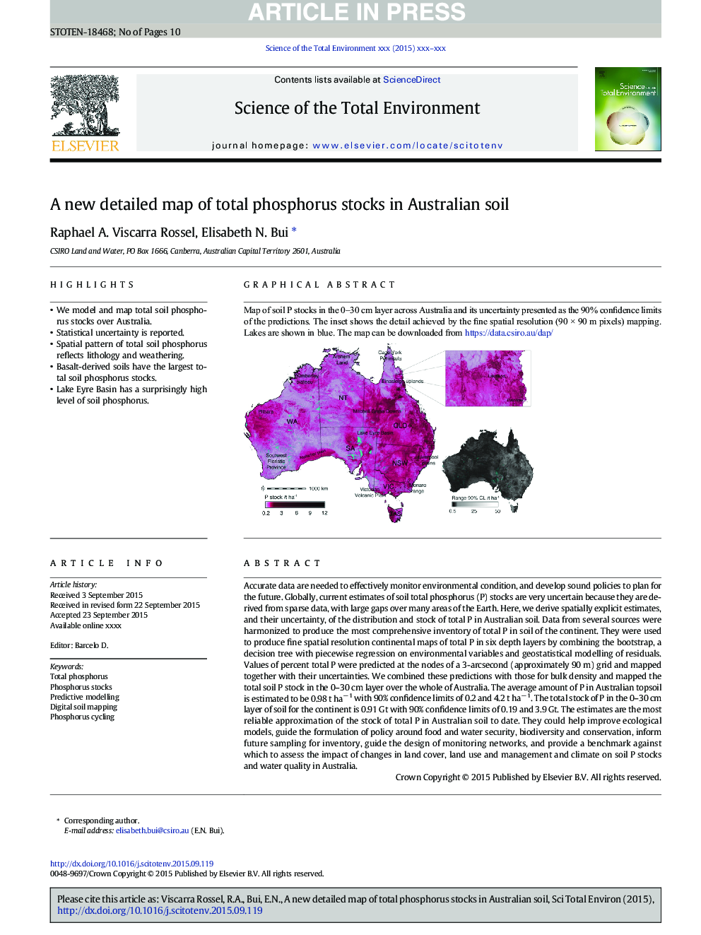 نقشه دقیق جدیدی از کل ذخایر فسفر در خاک استرالیا 