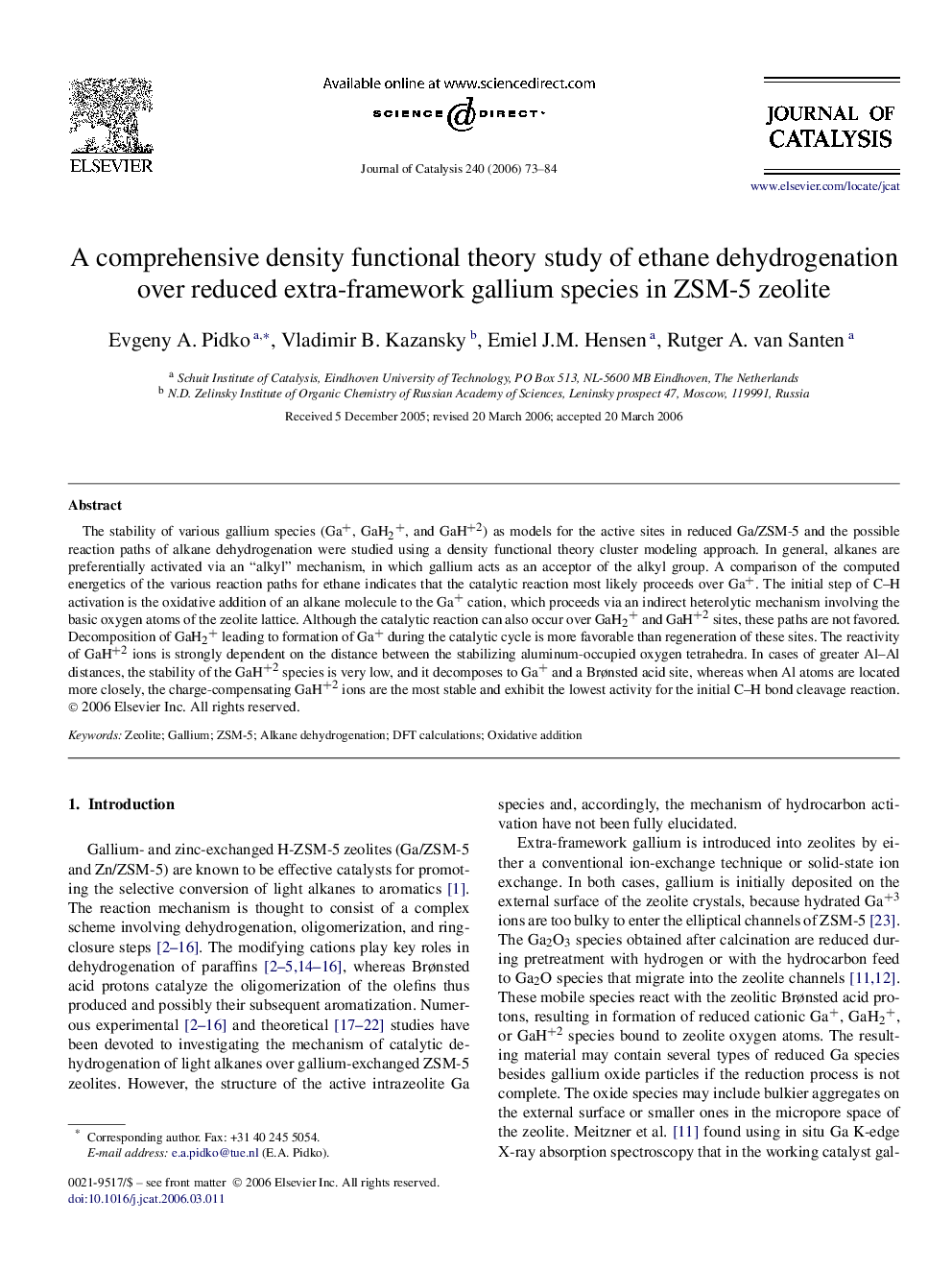 A comprehensive density functional theory study of ethane dehydrogenation over reduced extra-framework gallium species in ZSM-5 zeolite