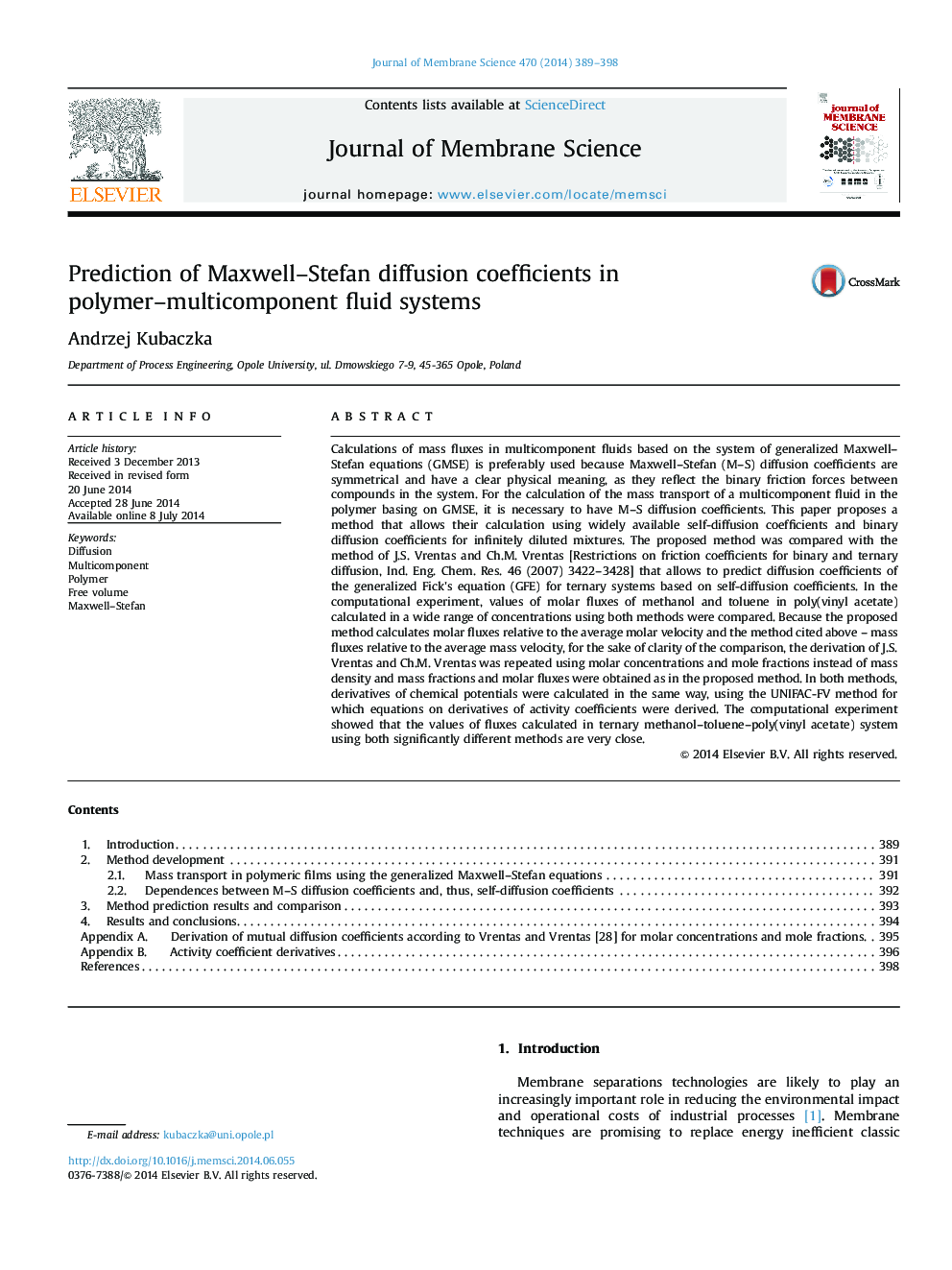 Prediction of Maxwell–Stefan diffusion coefficients in polymer–multicomponent fluid systems