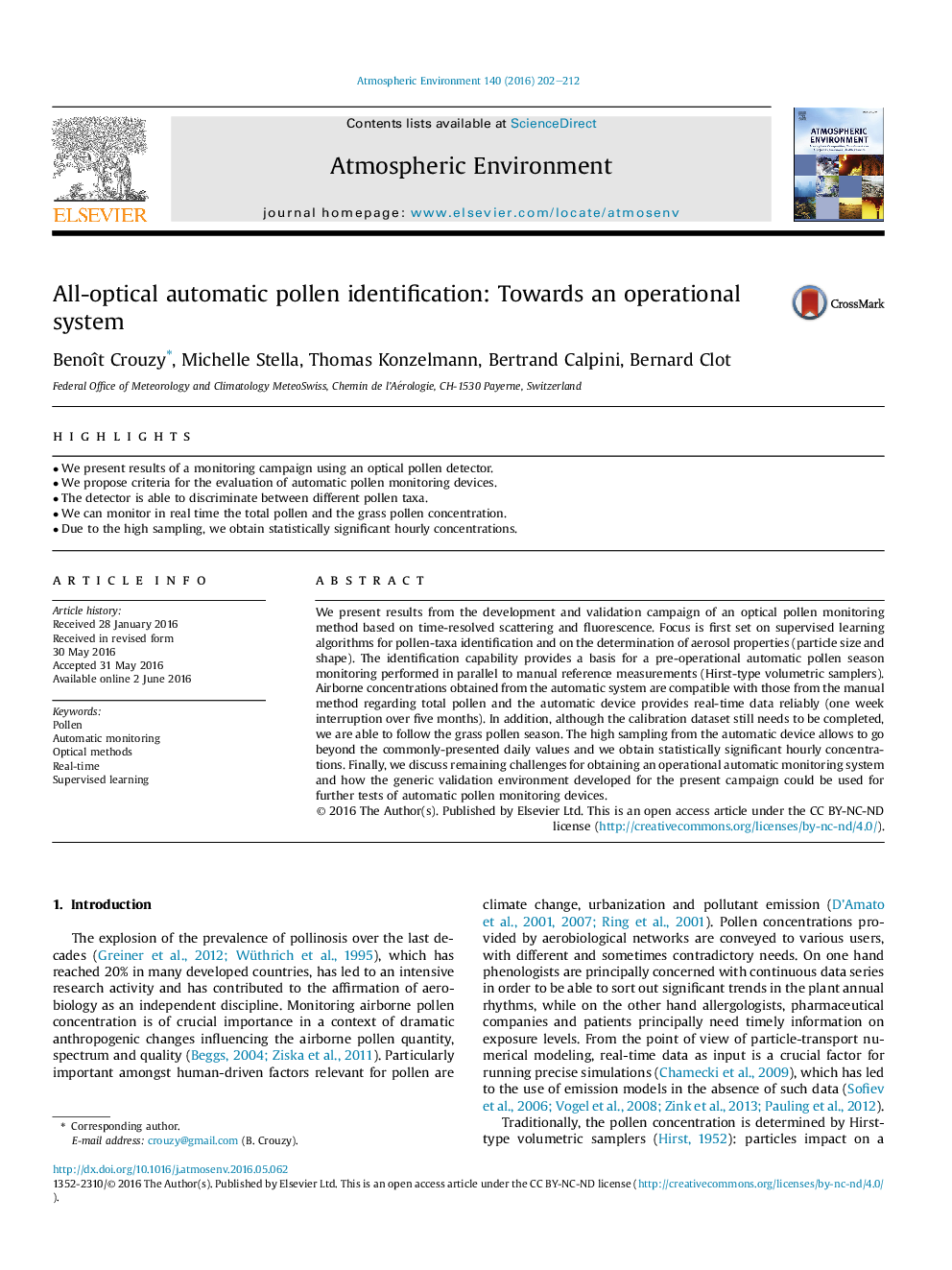 All-optical automatic pollen identification: Towards an operational system