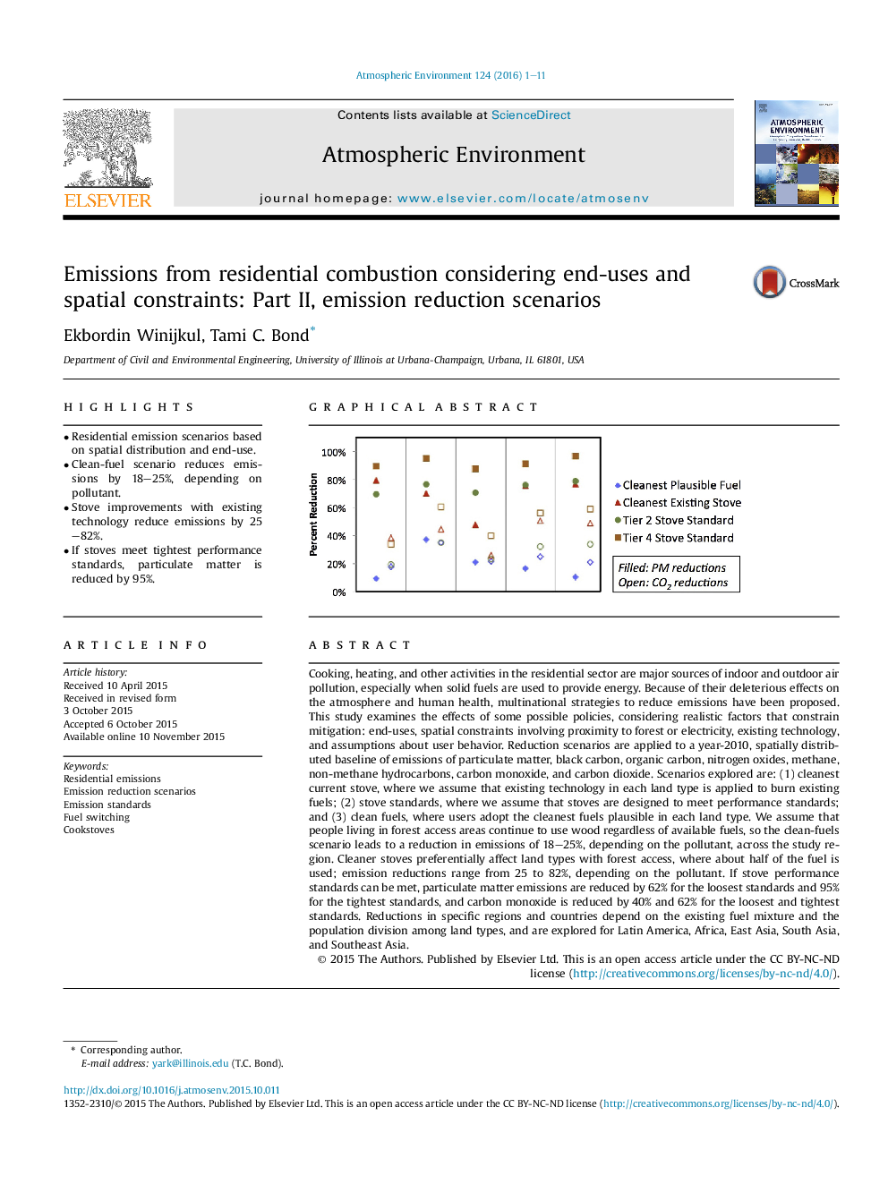 Emissions from residential combustion considering end-uses and spatial constraints: Part II, emission reduction scenarios