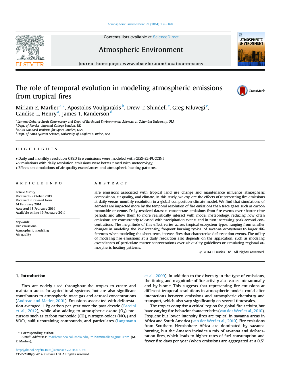 The role of temporal evolution in modeling atmospheric emissions from tropical fires