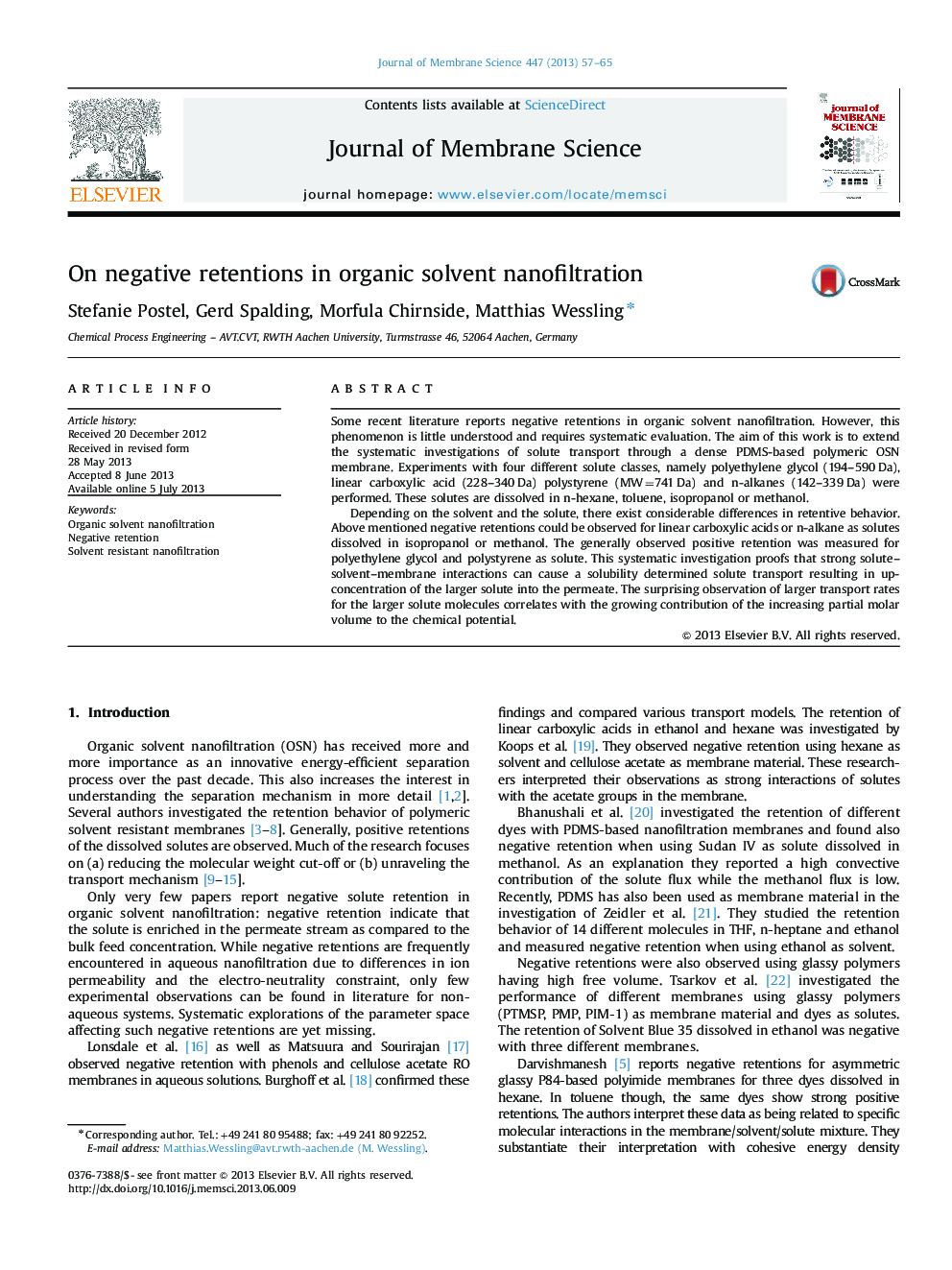 On negative retentions in organic solvent nanofiltration