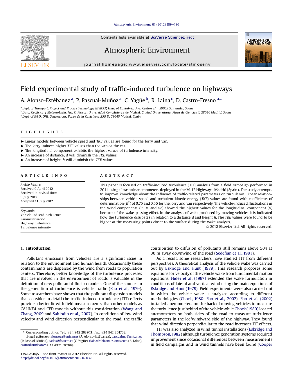 Field experimental study of traffic-induced turbulence on highways