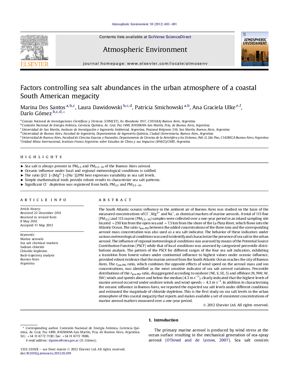 Factors controlling sea salt abundances in the urban atmosphere of a coastal South American megacity