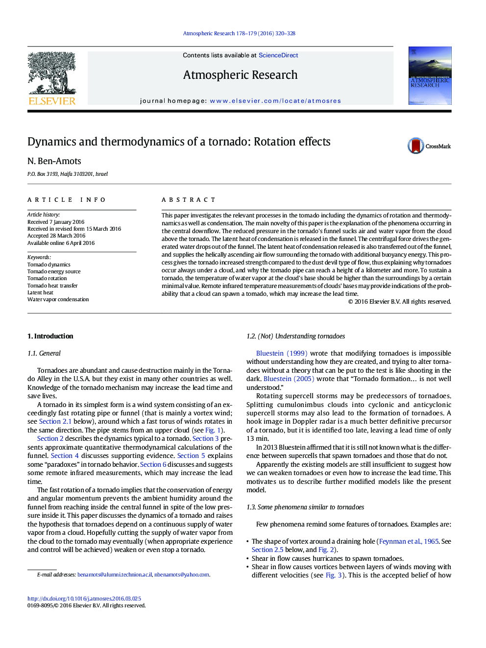 Dynamics and thermodynamics of a tornado: Rotation effects