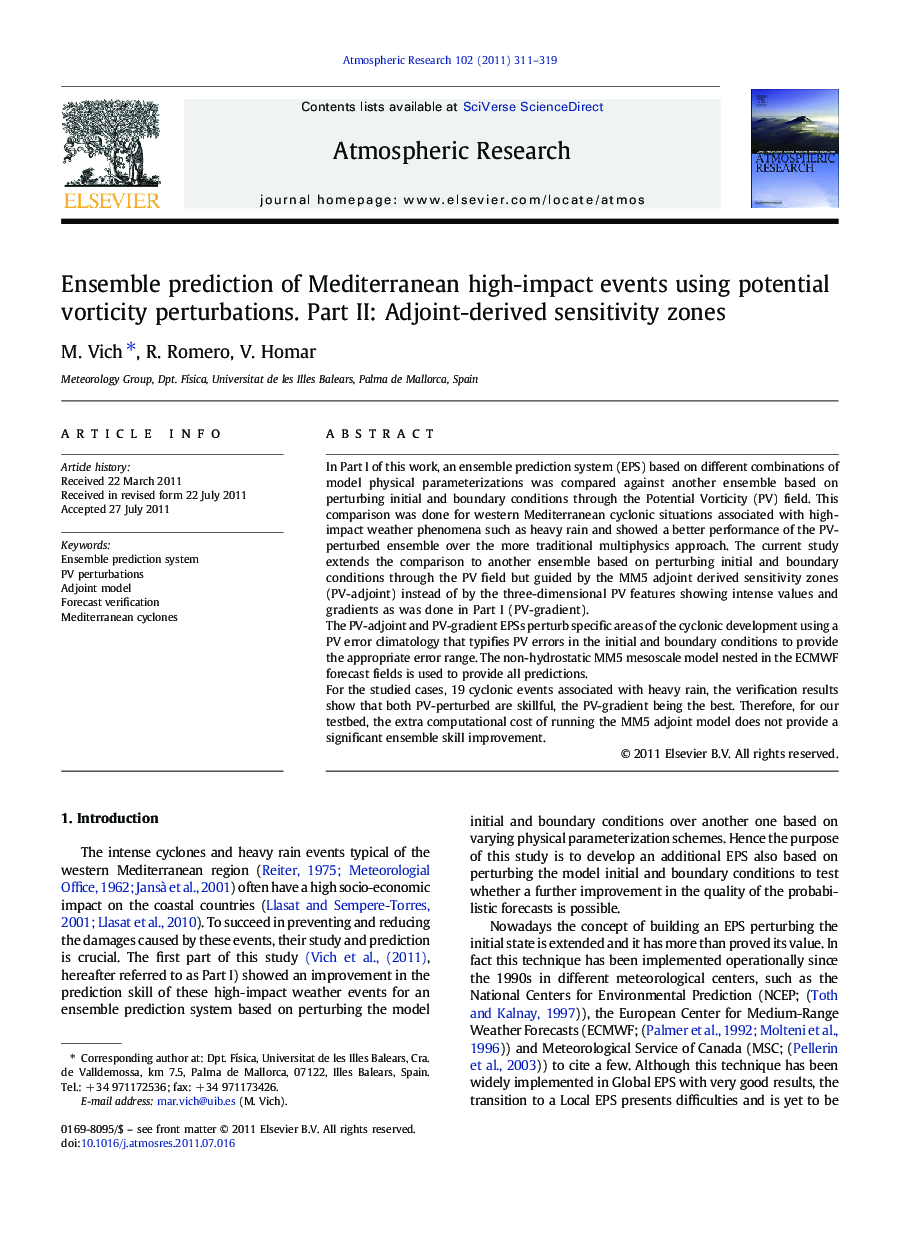 Ensemble prediction of Mediterranean high-impact events using potential vorticity perturbations. Part II: Adjoint-derived sensitivity zones