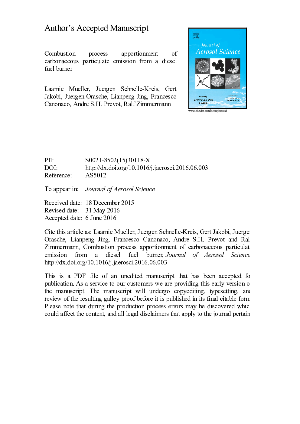 Combustion process apportionment of carbonaceous particulate emission from a diesel fuel burner