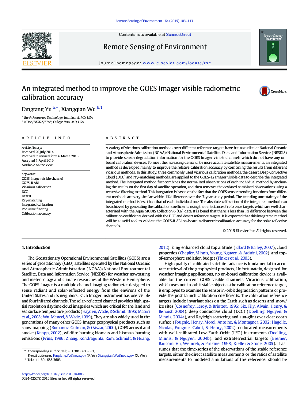 An integrated method to improve the GOES Imager visible radiometric calibration accuracy