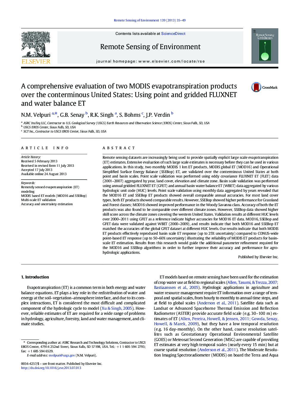 A comprehensive evaluation of two MODIS evapotranspiration products over the conterminous United States: Using point and gridded FLUXNET and water balance ET