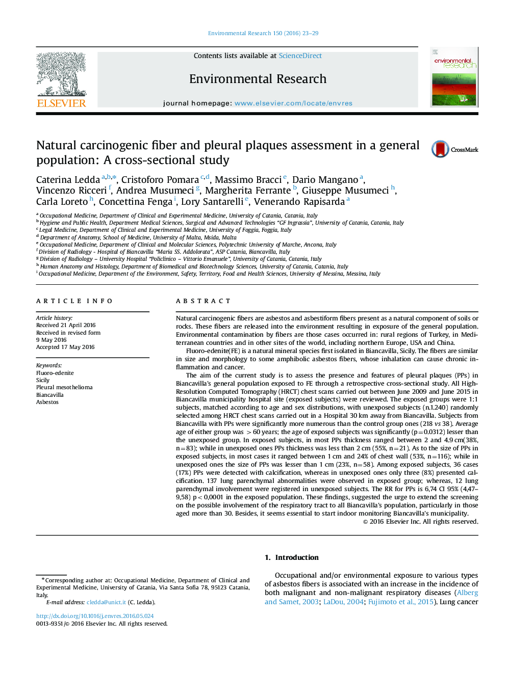 ارزیابی فیبرهای طبیعی سرطان زا و پلاک در جمعیت عمومی: یک مطالعه مقطعی 