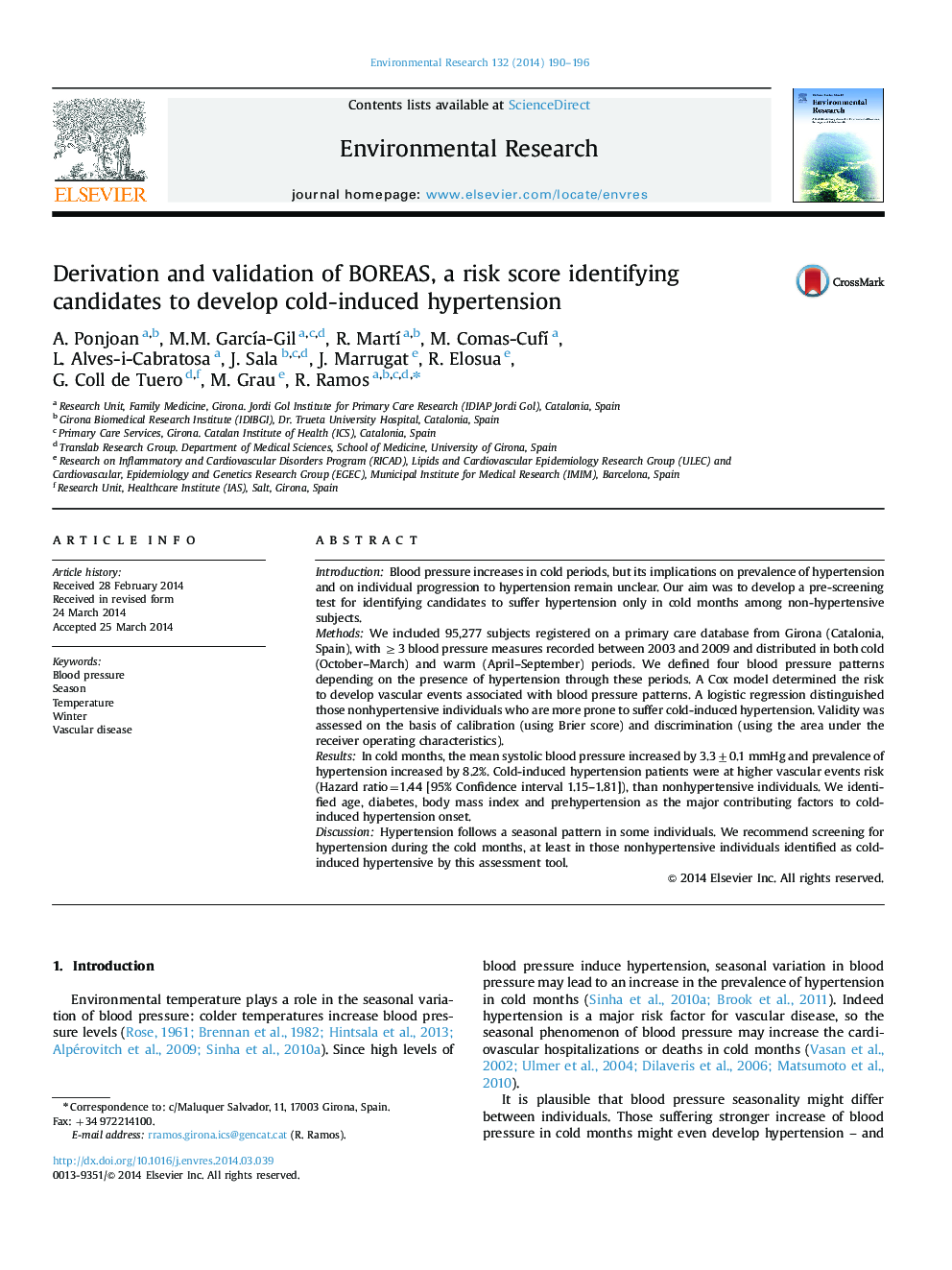 Derivation and validation of BOREAS, a risk score identifying candidates to develop cold-induced hypertension