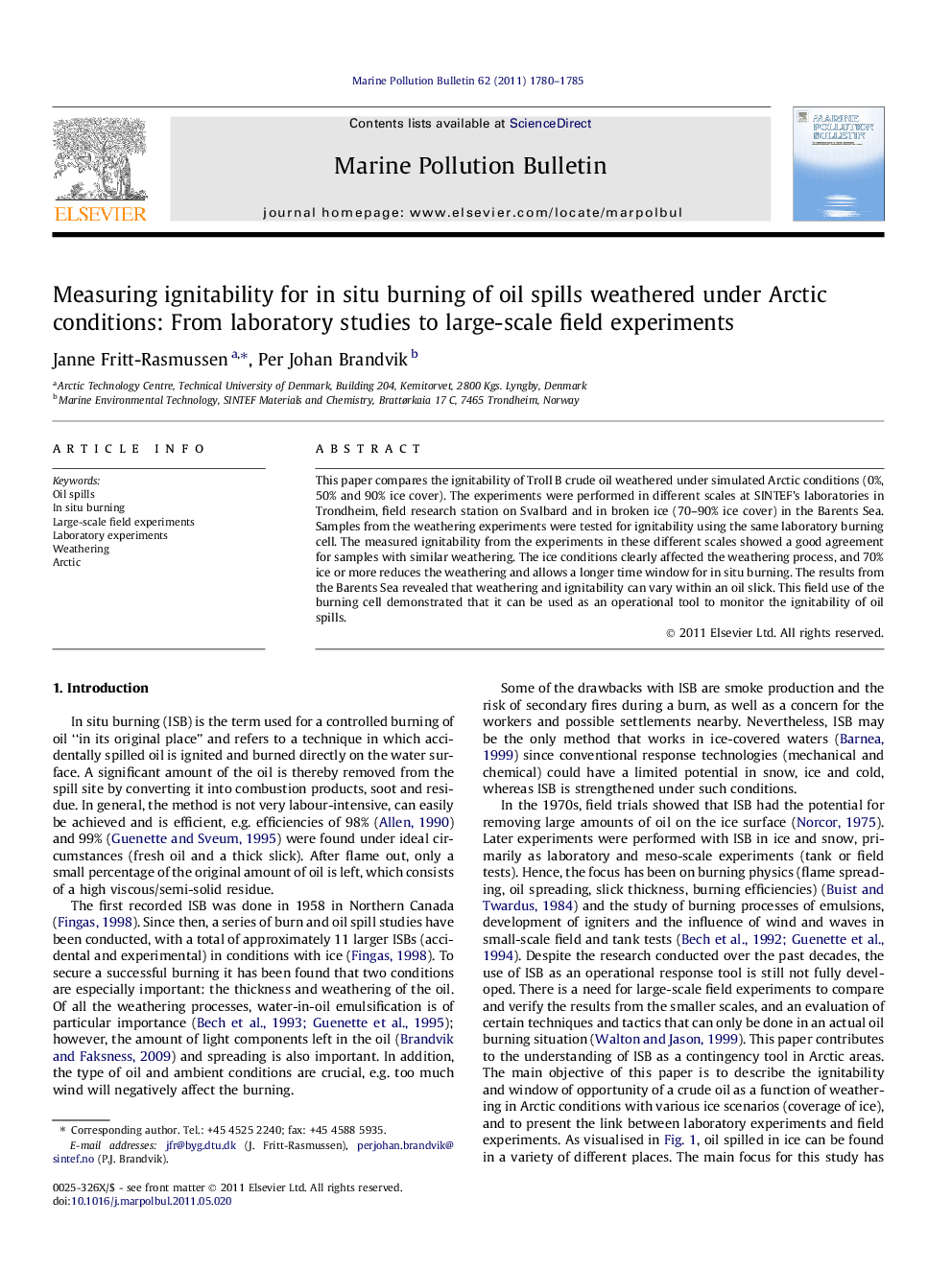 Measuring ignitability for in situ burning of oil spills weathered under Arctic conditions: From laboratory studies to large-scale field experiments